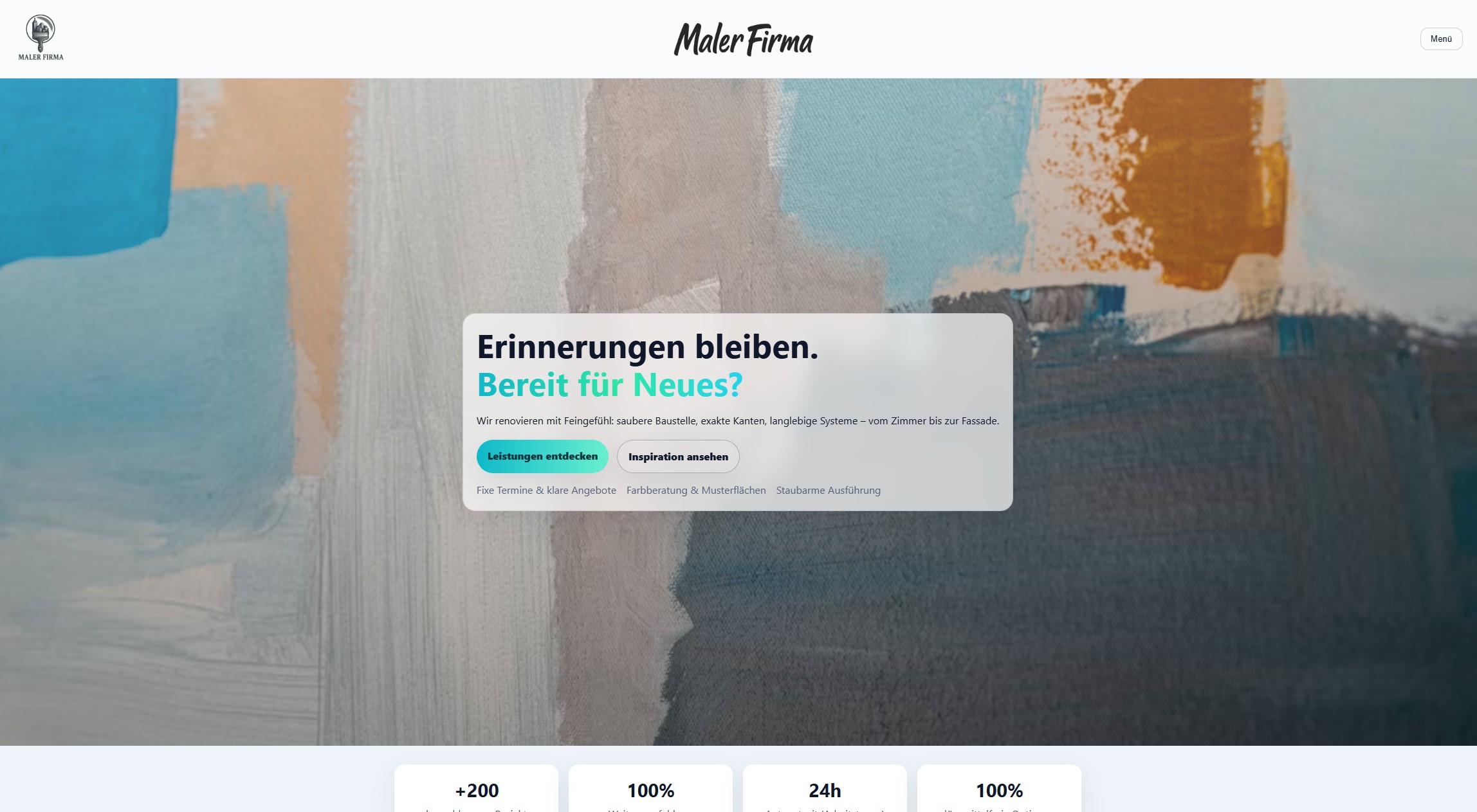 Musterseite Malergeschäft
