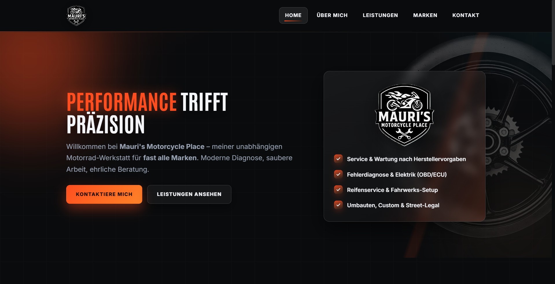 Mauri's Motorcycle Place – Website by SmartPresent